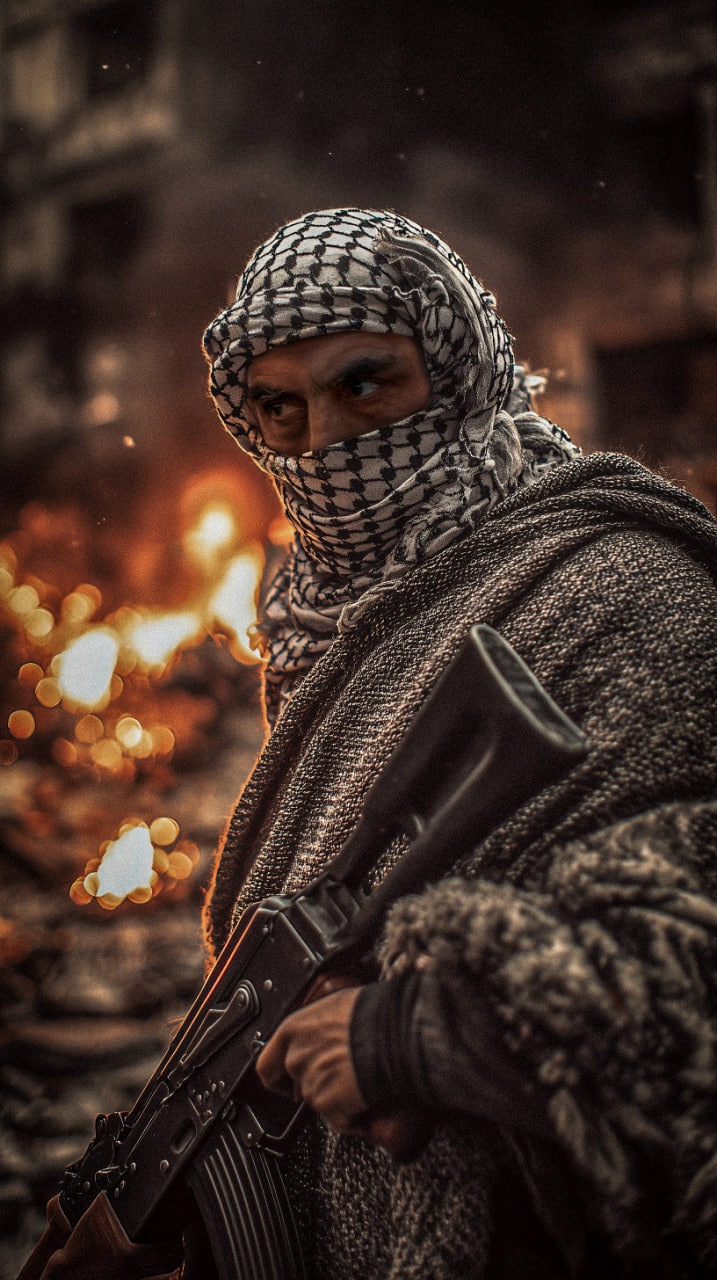 تصویر رزمنده فلسطینی